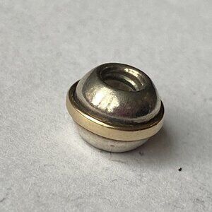 PANDORA Saturn 925 ALE Sterling Silver Charm With 14k Gold Ring 790178 - Retired